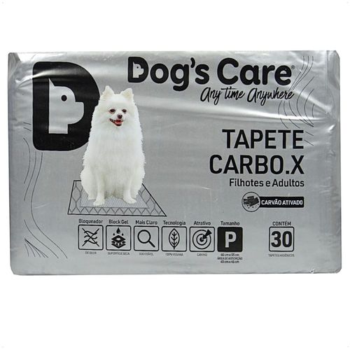 TAPETE HIGIÊNICO CARBO.X DOGS CARE PARA CÃES TAM P COM 30 UNIDADES 60CM X 55CM TAPETE HIGIÊNICO CARBO.X DOGS CARE PARA CÃES TAM P COM 30 UNIDADES 60CM X 55CM